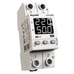 Реле напруги з контролем струму DigiTOP VA-50A M2W 4820118381299 фото