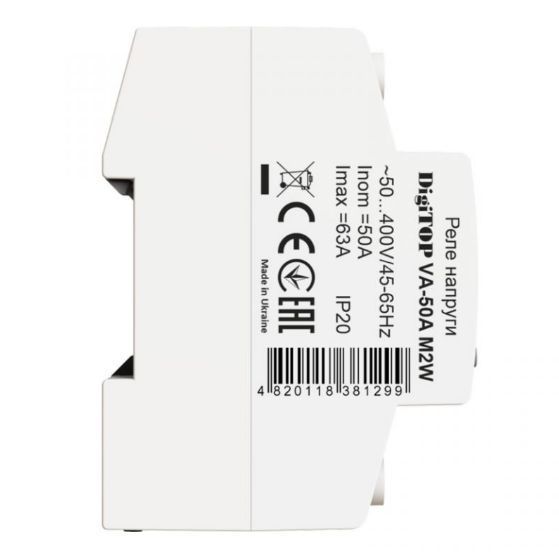 Реле напряжения с контролем тока DigiTOP VA-50A M2W 4820118381299 фото