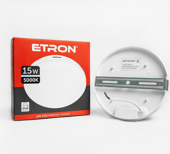 Світильник світлодіодний ETRON Communal 1-ЕСР-504-C 15W 5000К circle фото
