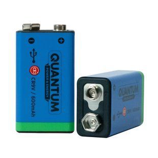 Акумулятор Quantum Li-ion USB CR9V(6F22) 9V, 600mAh plastic case (шт) фото