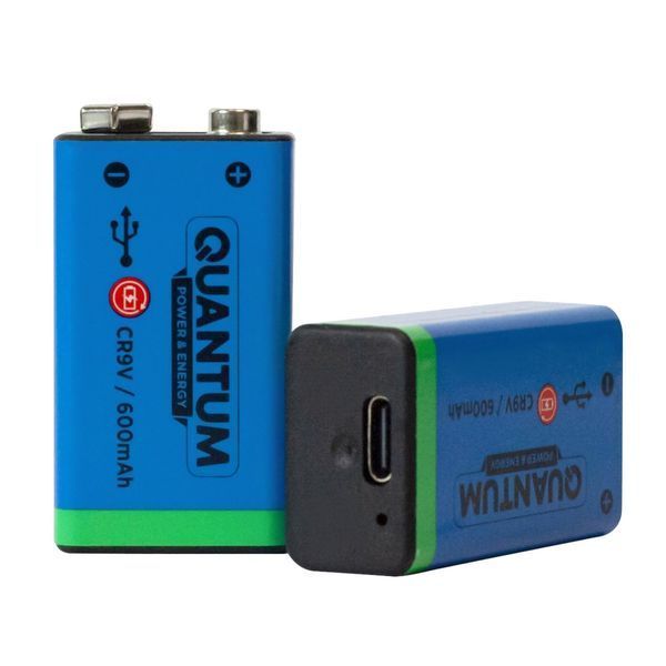 Аккумулятор Quantum Li-ion USB CR9V(6F22) 9V, 600mAh plastic case (шт) фото