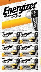 Батарейки лужні АА Energizer POWER AA LR6 мультіблістер 12 шт 7638900432350 фото