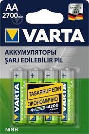 Акумулятор Varta AA 2700 mAh BLI4 Ni-MH (4008496528547) фото
