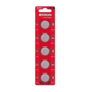 Алкалінові Батарейки таблетка CR2016 5шт ETRON Lithium Power фото