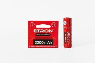 Акумулятор ETRON Ultimate Power 18650 2200 mAh з Захистом фото