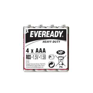 Батарейки соляні ААА Energizer Eveready Heavy Duty AAA R03 уп60шт 7638900269956 фото