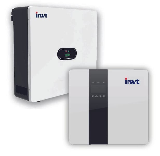 Гибридный инвертор INVT BD6KTL-RL1 6kW 48V IP65 WiFi с аккумулятором INVT LiFePO4 5kW 51.2V DGRP5.12-WLV фото