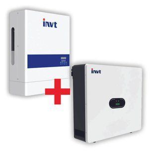 Гібридний інвертор INVT BD6KTL-LL1 6kW 48V IP65 WiFi з акумулятором INVT LiFePO4 5kW 51.2V GRP5.12-WLV фото