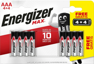 Батарейки лужні ААА Energizer Max AAA LR03 бл8 7638900438215 фото