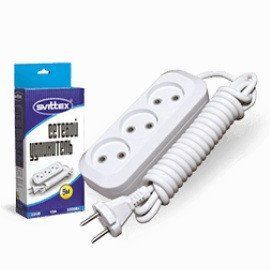 Подовжувач електричний Svittex SV-008-5 10A 2х0,75 мм&sup2; 3 розетки 5м фото