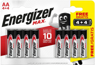 Батарейки лужні АА Energizer Max AA LR6 7638900437744 фото