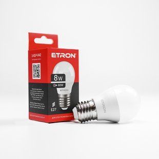 LED лампа ETRON Light 1-ELP-042 G45 8W 4200K 220V E27 фото