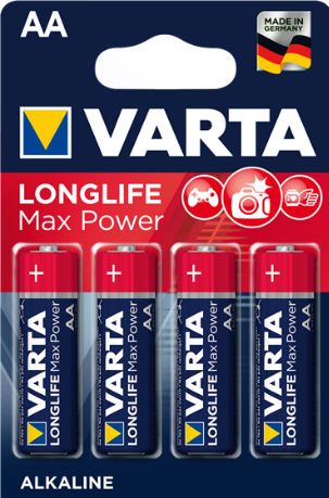 Батарейки щелочные АА Varta LONGLIFE MAX POWER AA LR6 4008496105946 фото
