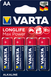 Батарейки щелочные АА Varta LONGLIFE MAX POWER AA LR6 4008496105946 602 фото 2