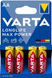 Батарейки щелочные АА Varta LONGLIFE MAX POWER AA LR6 4008496105946 602 фото 1