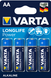 Батарейки лужні АА Varta LONGLIFE POWER AA LR6 4008496559435 577 фото 2