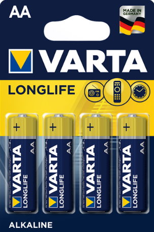 Батарейки щелочные АА Varta LONGLIFE AA LR6 4008496525157 фото