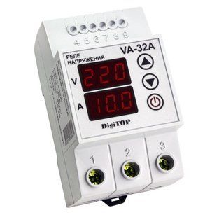 Реле напруги з контролем струму DigiTOP VA-32A 4820118380469 фото