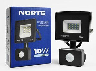 Прожектор NORTE Spotlight 1-NSP-1221 10W 6500К з датчиком руху фото