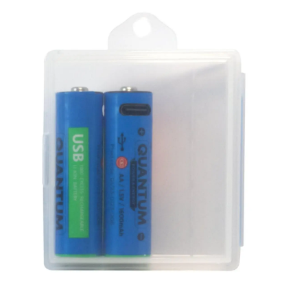 Акумулятор Quantum Li-ion USB AA 1.5V,1600mAh plastic case фото