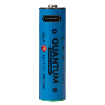 Акумулятор Quantum Li-ion USB AA 1.5V,1600mAh plastic case фото