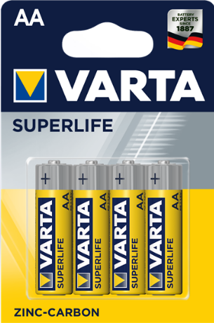 Батарейки солевые АА Varta SUPERLIFE AA R6 4008496556267 фото