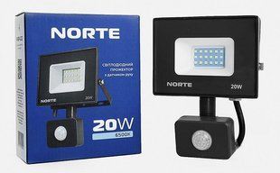 Прожектор NORTE Spotlight 1-NSP-1222 20W 6500К з датчиком руху фото