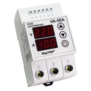 Реле напруги з контролем струму DigiTOP VA-50A 4820118380483 фото