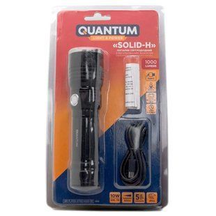 Ліхтар пошуковий Quantum QM-FL1020 Solid-H 10W LED з USB-C + Li-ion21700/4000mAh, blister фото