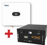 Гибридный инвертор INVT XD6KTL 6kW 48V IP66 с аккумулятором V-TAC LiFePO4 9.6kW 48V 200Ah VT-48200B, WI-FI фото