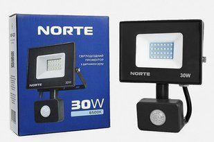 Прожектор NORTE Spotlight 1-NSP-1223 30W 6500К з датчиком руху фото