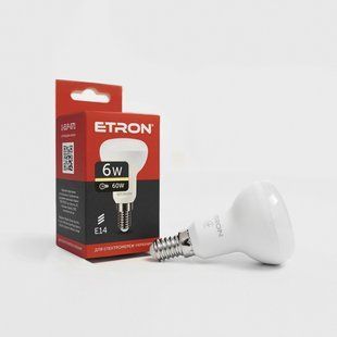 LED лампа ETRON Light 1-ELP-071 R50 6W 3000K 220V E14 фото