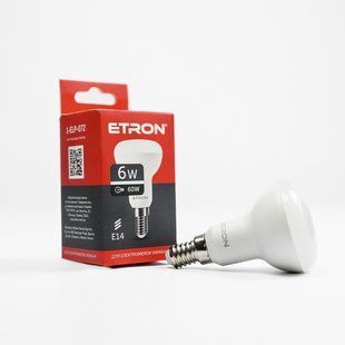 LED лампа ETRON Light 1-ELP-072 R50 6W 4200K 220V E14 фото