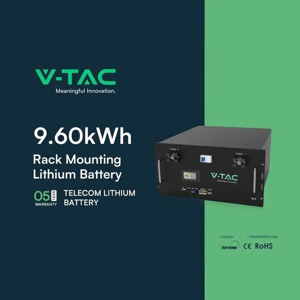 Гібридний інвертор INVT XD6KTL 6kW 48V IP66 з акумулятором V-TAC LiFePO4 9.6kW 48V 200Ah VT-48200B, WI-FI фото
