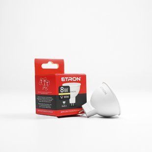 LED лампа ETRON Light 1-ELP-065 MR16 8W 3000K 220V GU5.3 фото