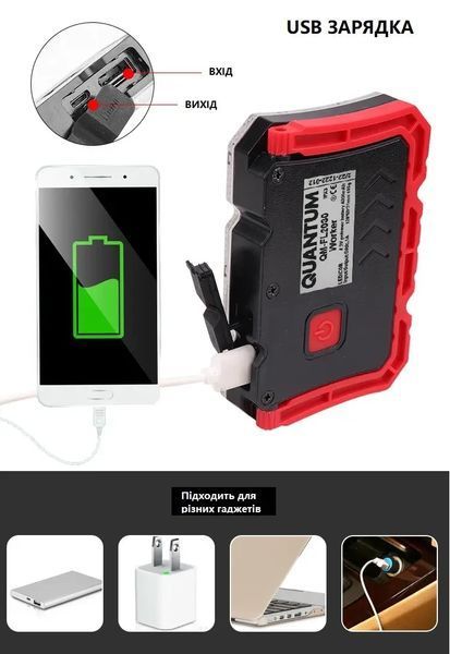 Ліхтар Quantum FL2030 Worker 15W COB+LED з функцією Power Bank фото