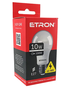 LED лампа ETRON Light 1-ELP-1248 A60 10W 12-48V 4200K E27 фото