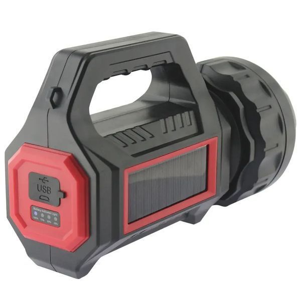 Ліхтар пошуковий Quantum QM-FL1051 Grant 5W LED+COB USB / solar з функцією Power Bank фото