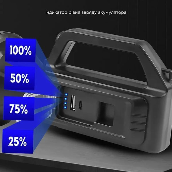 Ліхтар пошуковий Quantum QM-FL1063 Tracker 3W LED+COB з функцією Power Bank фото