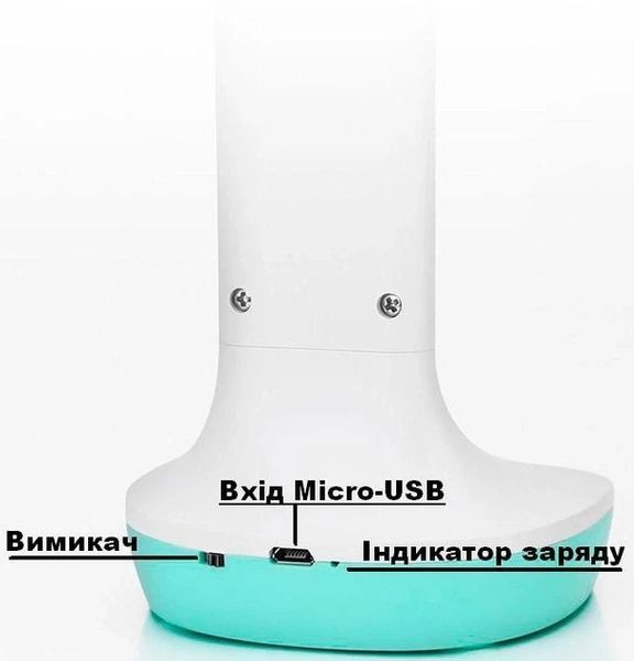 Настольная светодиодная лампа с аккумулятором Quantum ONTARIO QM-TL1040 LED 2W 200lm 3000-5000K USB 5V фото