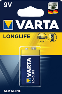 Алкалінова Батарейка 9V Varta LONGLIFE фото