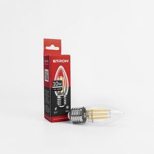 LED лампа ETRON Filament 1-EFP-116 С37 E27 10W 4200K прозоре скло фото