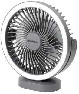 Вентилятор портативний з підсвічуванням Quantum FAN (2x 3.7V 1200 mAh) фото