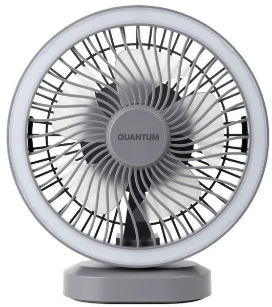 Вентилятор портативний з підсвічуванням Quantum FAN (2x 3.7V 1200 mAh) фото