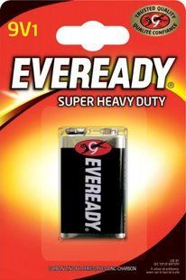 Батарейки Energizer Eveready Super Heavy Duty 9V / 6F22 BL1 7638900227543 фото