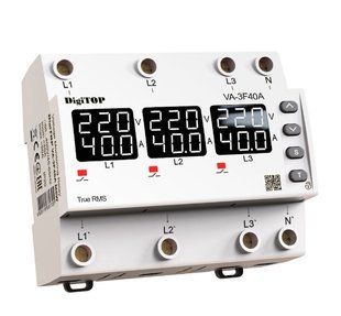 Реле напруги з контролем струму VA-3F40A M6W 4820118381725 фото