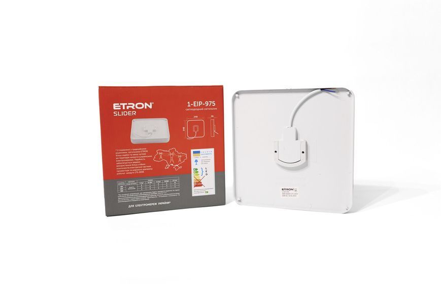 Світлодіодний світильник ETRON Slider 1-EIP-975 30W 95-265V 6500К ІР44 квадрат фото