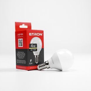 LED лампа ETRON Light 1-ELP-051 G45 4W 3000K 220V E14 фото