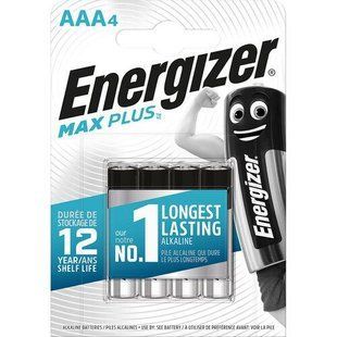 Батарейки лужні ААА Energizer Max Plus AAA LR03 бл4 7638900437485 фото