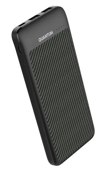 Універсальний мобільний акумулятор Power bank Quantum QM-PB1010 black 10 000mAh 3.7V (2-USB) (шт) фото